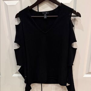 Black Sleeveless Cutout Top